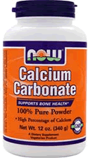 Now Foods, Calcium Carbonate Powder, Net Wt 12 oz (340 g)